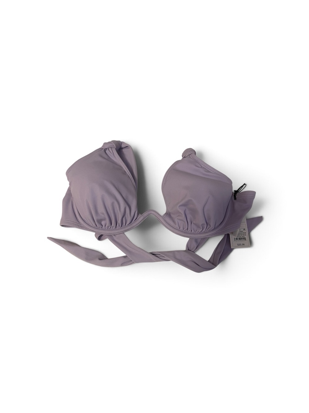 Lavender Tie-Back Bikini Top